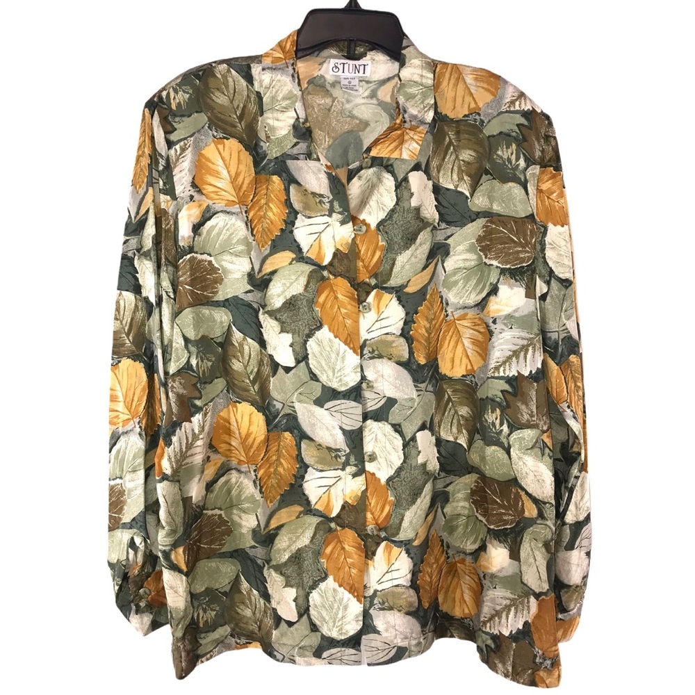 NWT Silk Floral Shirt, Size XL
